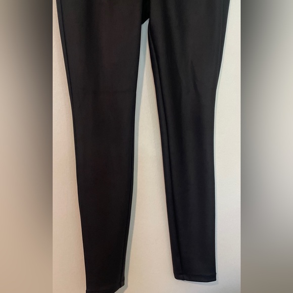 Express Black Faux Leather Leggings with Stretchy Fit - Picture 3 of 12